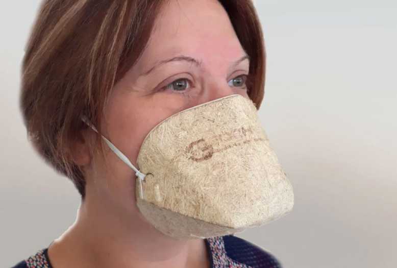 Géochanvre, un étonnant masque bio-compostable en fibres naturelles, 100% d’Origine Française