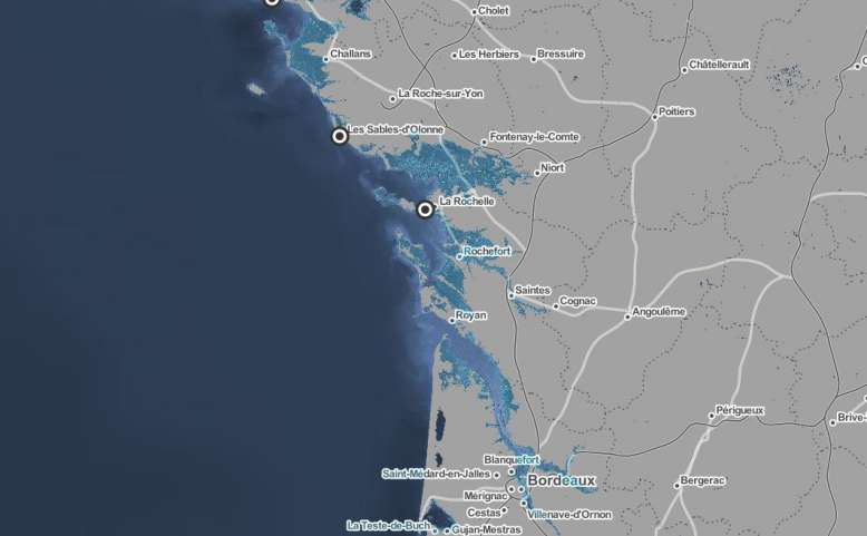 Des scientifiques dévoilent une carte des villes françaises qui devraient être englouties par les eaux d'ici 30 ans...