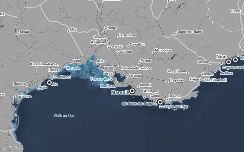 Des scientifiques dévoilent une carte des villes françaises qui devraient être englouties par les eaux d'ici 30 ans...