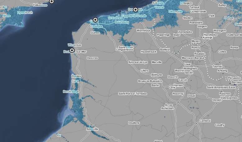 Des scientifiques dévoilent une carte des villes françaises qui devraient être englouties par les eaux d'ici 30 ans...