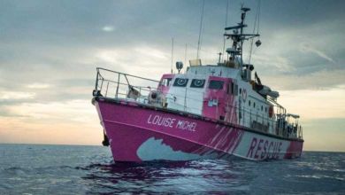 Louise Michel, le bateau de sauvetage de l'artiste Banksy