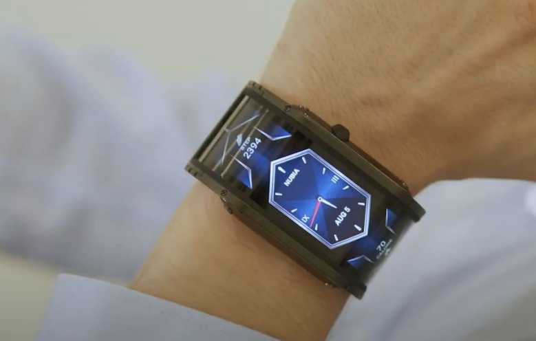 Nubia Watch : une smartwatch avec un grand écran enroulable et flexible