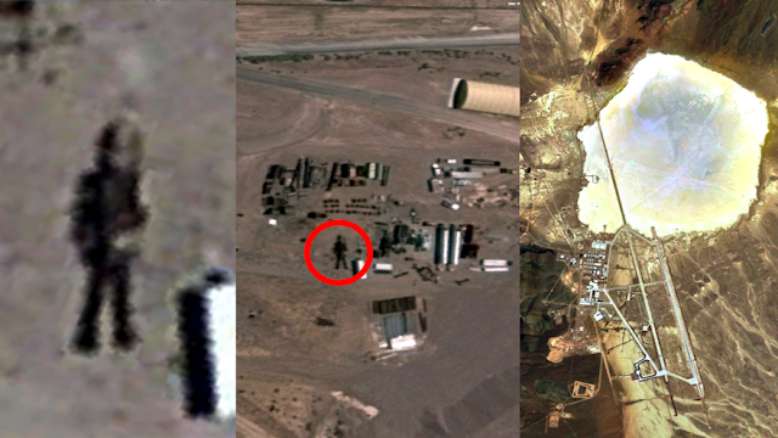 Un chasseur d'ovnis pense avoir découvert un gigantesque robot dans la zone 51 avec Google Earth