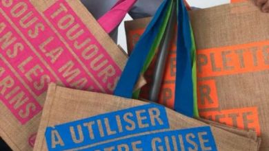 E.Leclerc remplace définitivement les sacs plastiques de ses magasins par des sacs en toile de jute et anses en coton bio