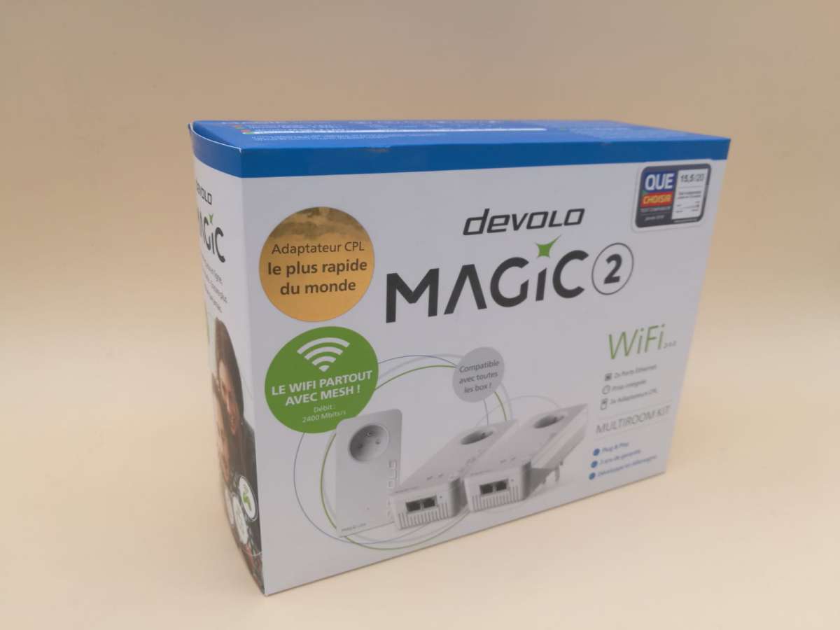 CPL DEVOLO MAGIC 2 WIFI NEXT - KIT DE DEMARRAGE CPL 2400 MBPS (1X DEVOLO  MAGIC 2 LAN + 1X DEVOLO MAGIC 2 WIFI NEXT)