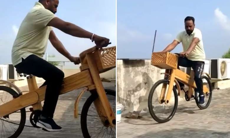 Confinement : pour s'occuper il fabriquait des vélos en bois, il les vend aujourd'hui dans le monde entier...