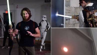 Des YouTubeurs ont mis au point un véritable sabre "laser" rétractable capable de perforer de l’acier