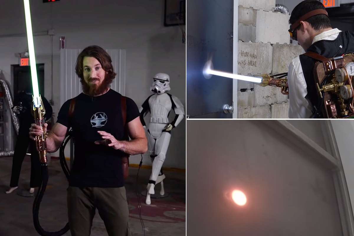 Des YouTubeurs ont mis au point un véritable sabre "laser" rétractable capable de perforer de l’acier