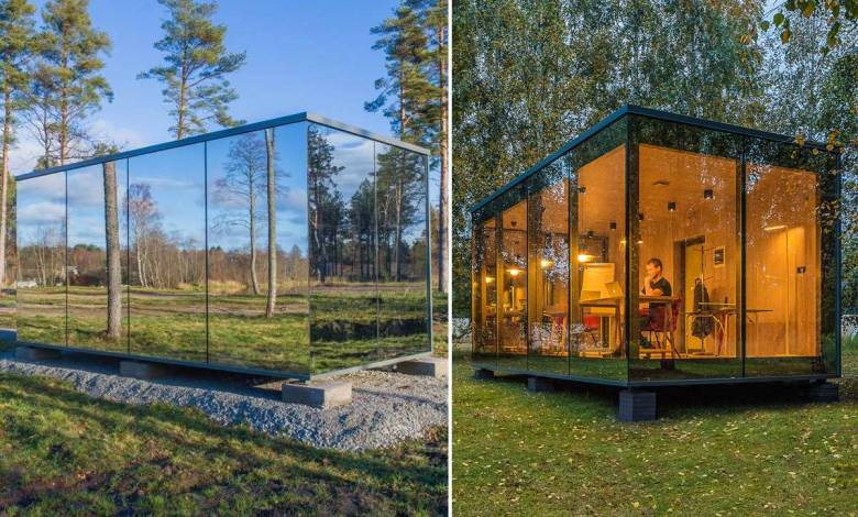 ÖÖD : la petite maison "miroir" se transforme en bureau de travail