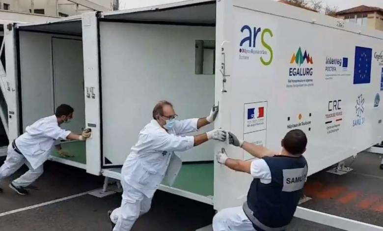 Bayonne : le premier hôpital mobile totalement autonome peut accueillir jusqu'à 18 patients en réanimation.