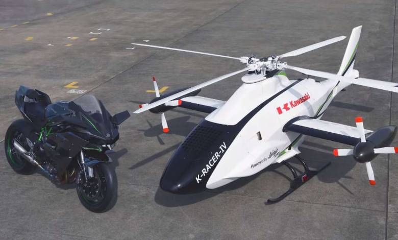 Kawasaki : l'hélicoptère sans pilote K-RACER réussit son baptême de l’air