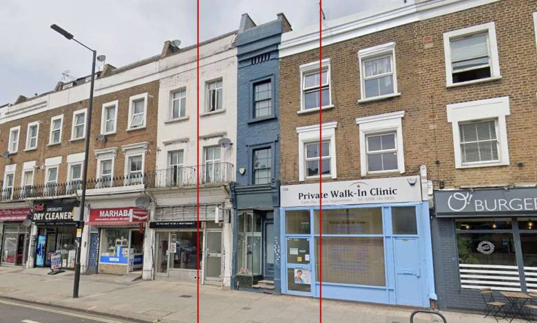 La plus étroite maison d'Europe se trouve à Londres et elle est à vendre 1,3 millions de dollars...