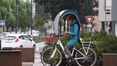 Rainjoy : Bub-up, une bulle de protection anti-pluie pour cycliste, qui se porte comme un sac à dos !