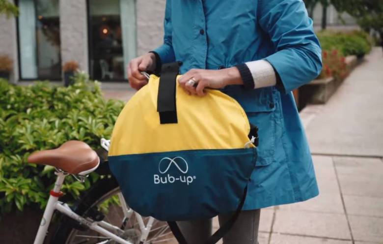 Rainjoy : Bub-up, une bulle de protection anti-pluie pour cycliste, qui se porte comme un sac à dos !
