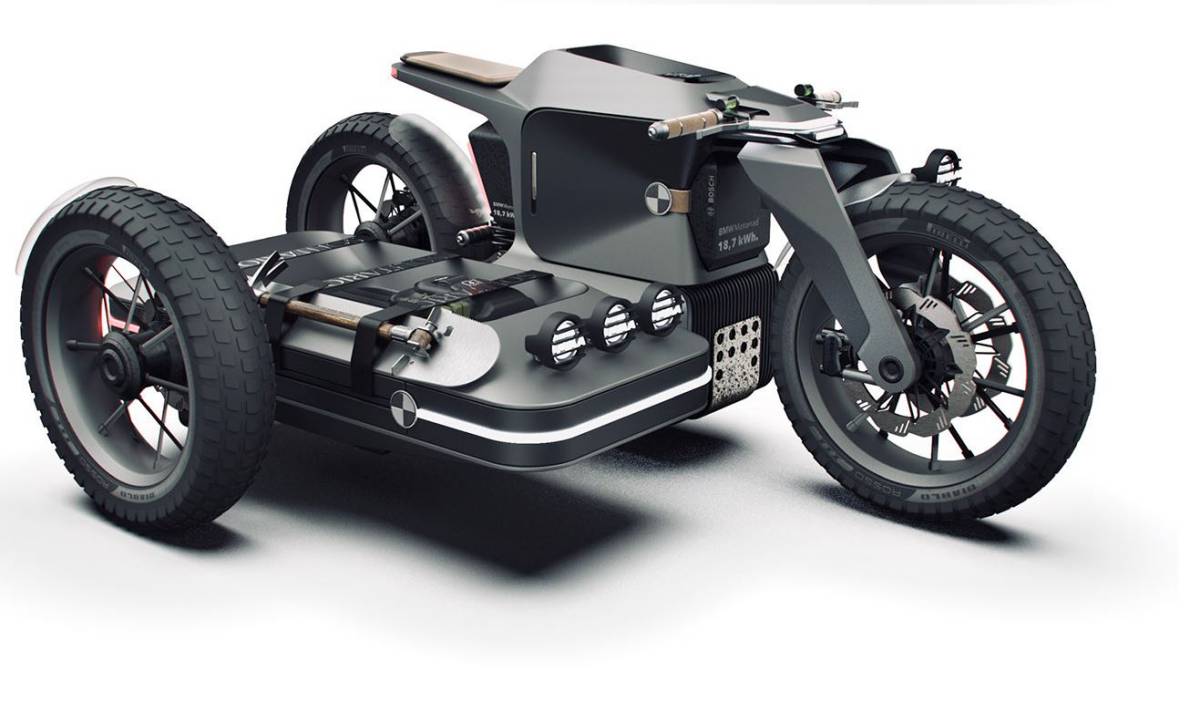 Un magnifique concept de side-car entièrement électrique inspiré la mythique BMW R 75