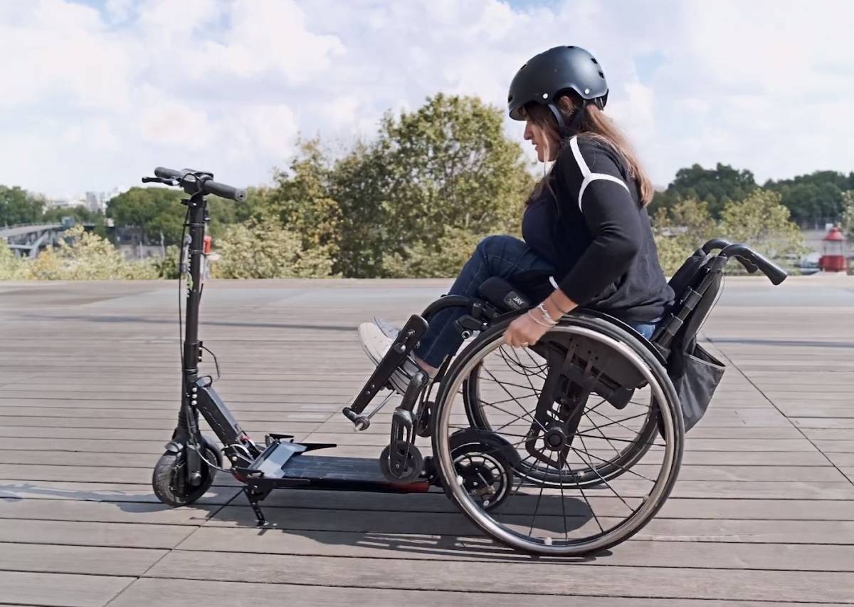 OMNI : un dispositif innovant pour électrifier un fauteuil roulant avec une simple trottinette électrique