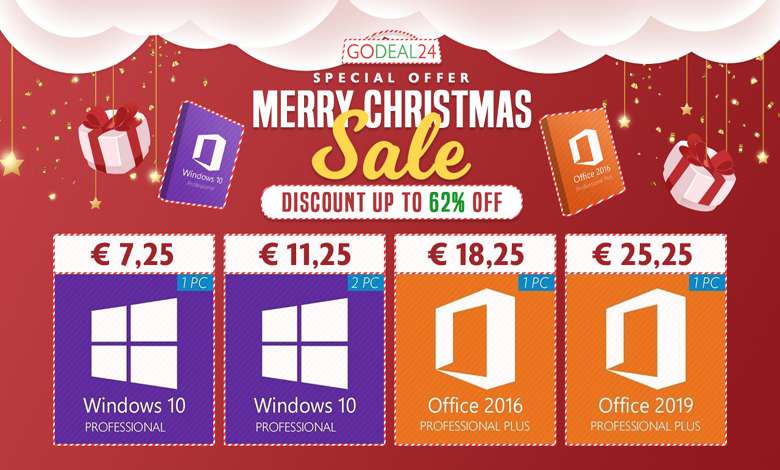 Soldes Noël : Windows 10 Pro à 7,25€, Office 2019 Pro à 28,25€ et plus encore...
