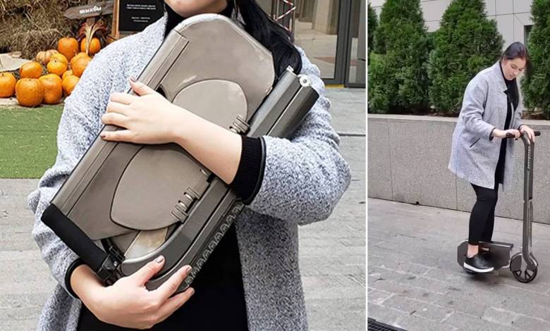 BooZter : cette trottinette électrique pliable pèse moins de 7 kg et rentre dans un sac à dos