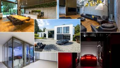 Une impressionnante et luxueuse villa "Bauhaus" équipée d’un ascenseur pour voiture IdealPark