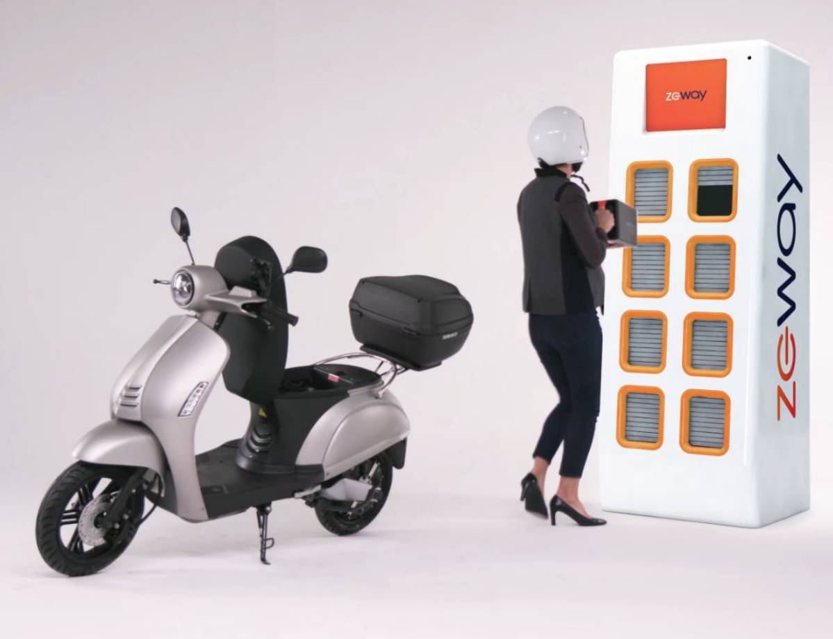 ZEWAY : un service de location de scooter électrique à batterie échangeable à Paris