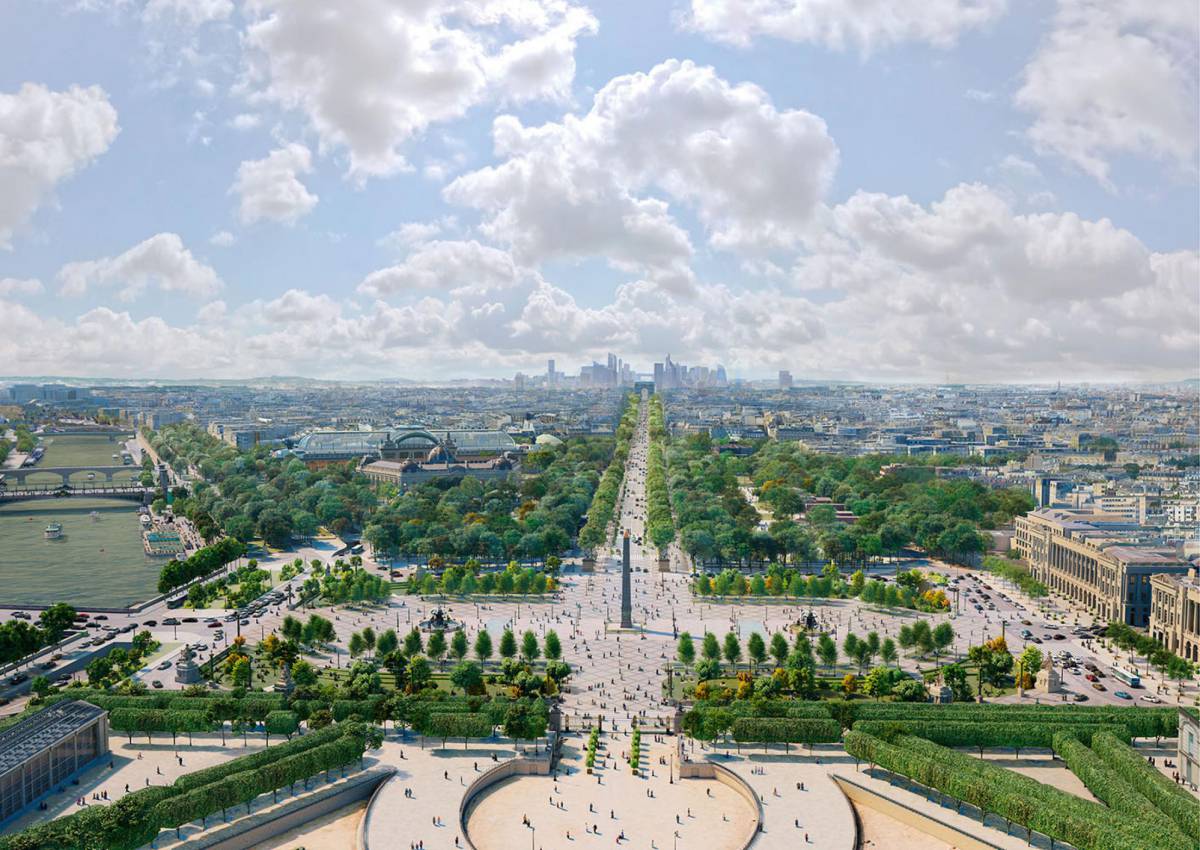 En 2024, les Champs-Elysées se transformeront en jardin à dominance piétonne !