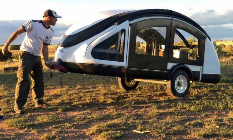 Earth 250LX : la mini-remorque caravane en forme de goutte d'Earth Traveller