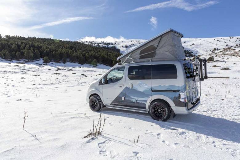 Nissan transforme son van e-NV200 en camping-car électrique pour les sports d'hiver !