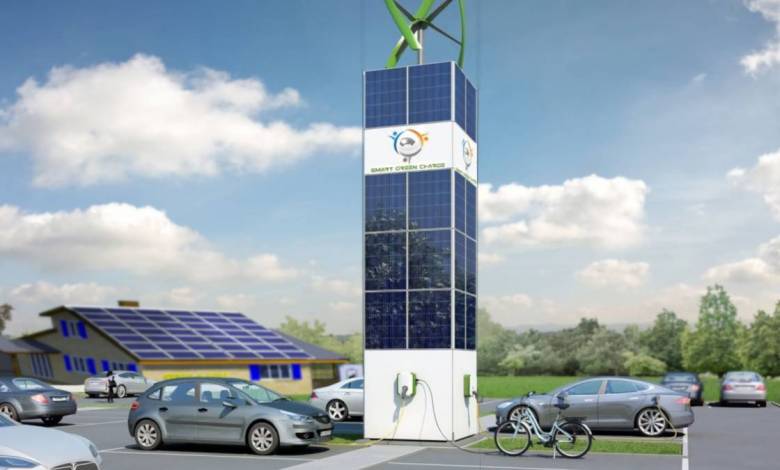 SmartGreenCharge : une station de recharge communautaire qui allie énergies solaire et éolienne