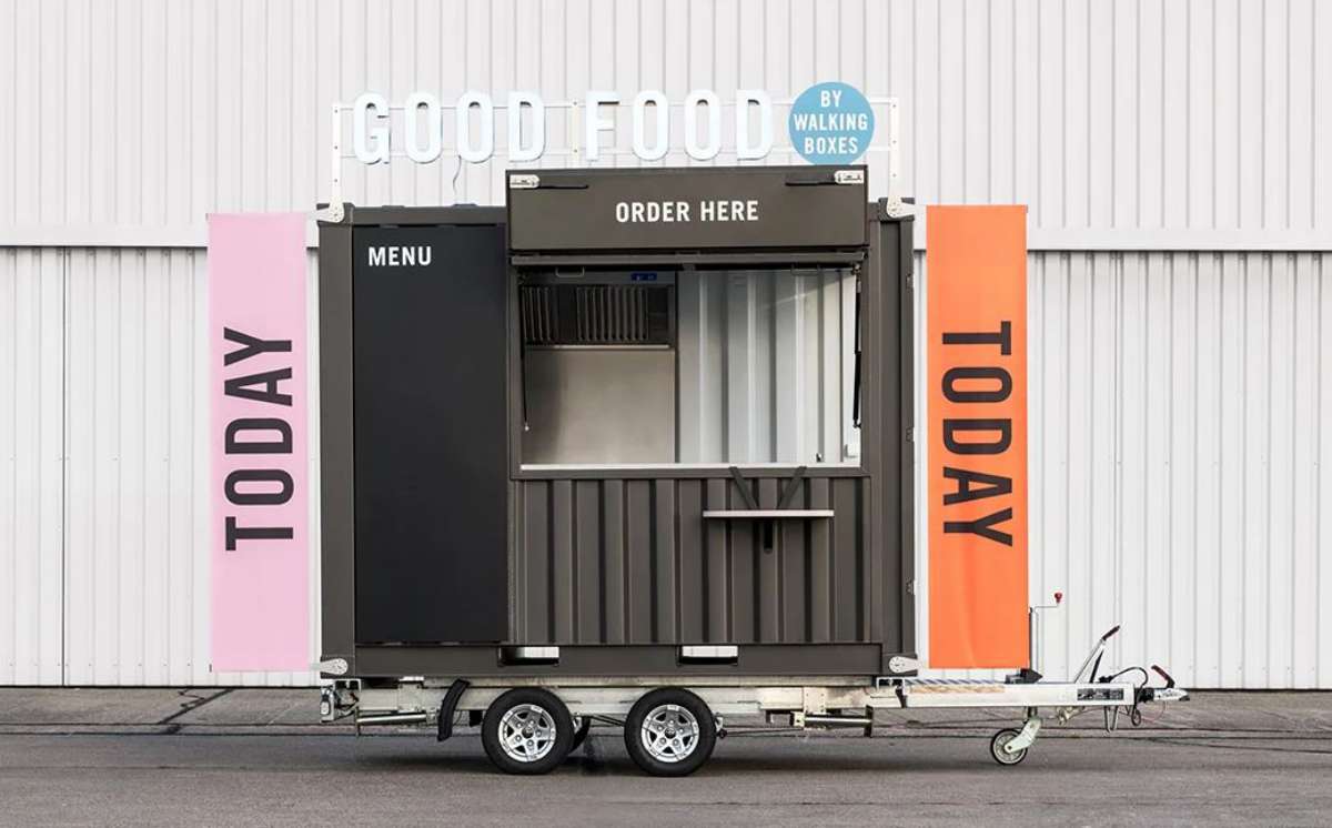 Walkingboxes, des "remorques food truck" adaptées aux véhicules légers et fabriquées à partir de conteneurs recyclés