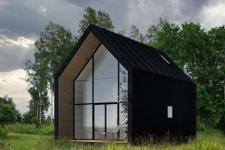 Üte, une Tiny House en bois brûlé inspirée des demeures japonaises