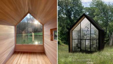 Üte, une Tiny House en bois brûlé inspirée des demeures japonaises