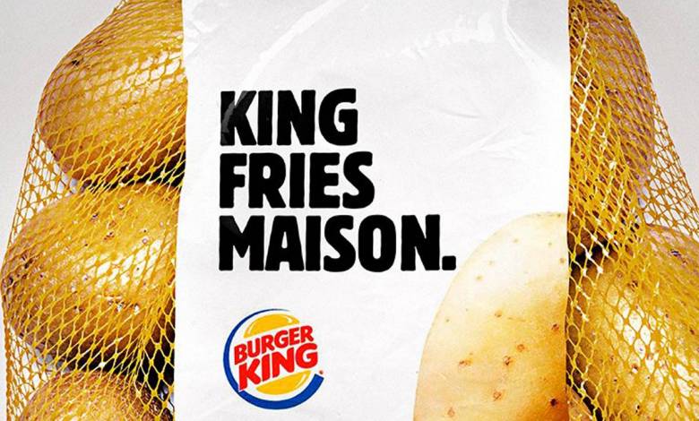 Burger King offre un kilo de pommes de terres françaises pour chaque commande