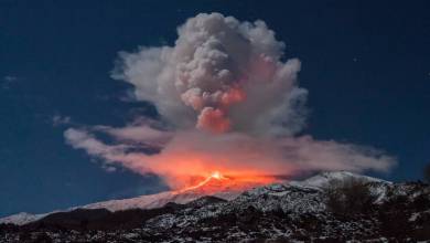 22/02 Italie : l'Etna, entré en éruption le 16 février nous offre des images magnifiques !
