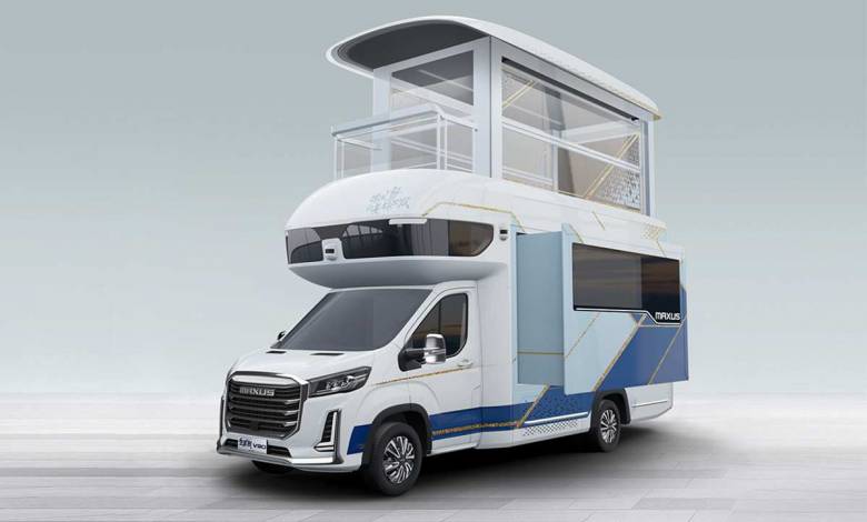 Le constructeur chinois SAIC Maxus dévoile un étonnant camping-car... avec terrasse ascenseur !