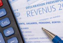 Feuille de déclaration d'impots en 2022