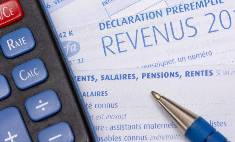 Feuille de déclaration d'impots en 2022