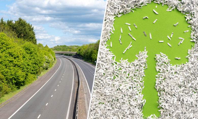 Espagne : une autoroute (durable) construite à partir de déchets de papier à la place du ciment