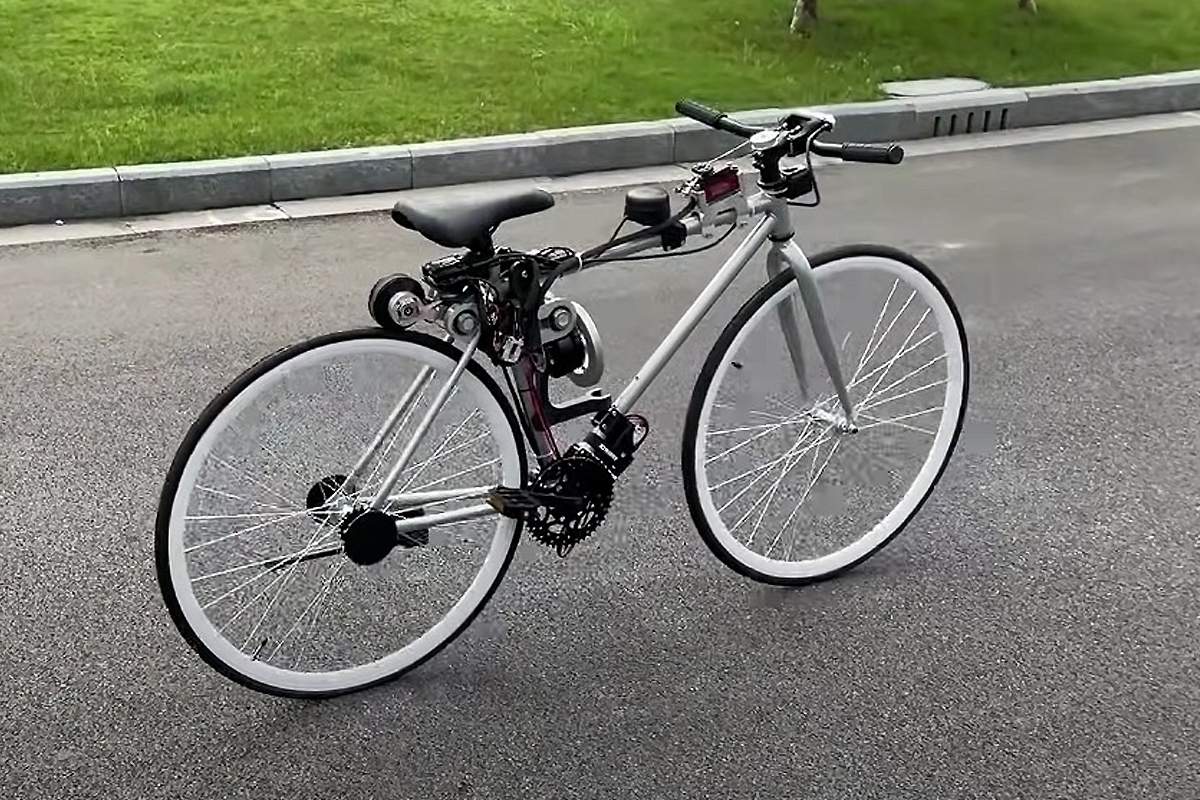 Un ingénieur chinois invente le vélo autonome qui tient en équilibre tout seul !