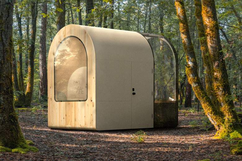 Denizen Archetype Smartpod : une cabine préfabriqué pour (tele)travailler en pleine nature