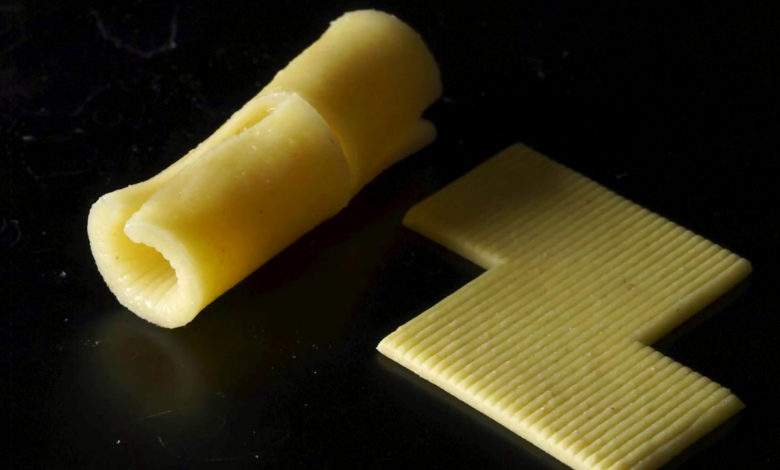 La profondeur ainsi que l’espacement des crêtes donneraient lieu à des formes de pâtes absolument inédites.