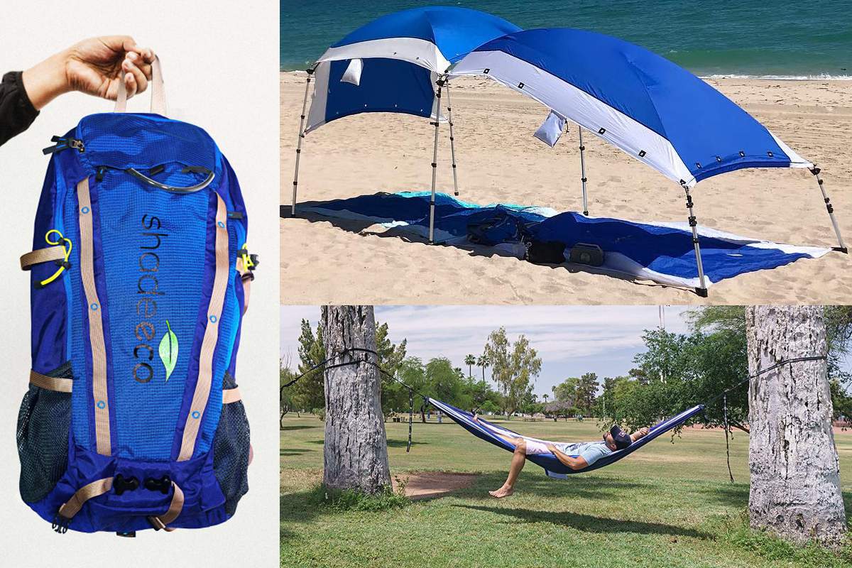 Shadeeco, un combo couverture de plage / hamac / sac à dos très ingénieux !