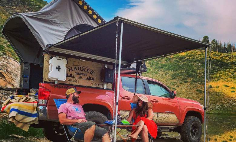 Harker EDC : une tente de toit escamotable pour transformer son pick-up en camping-car