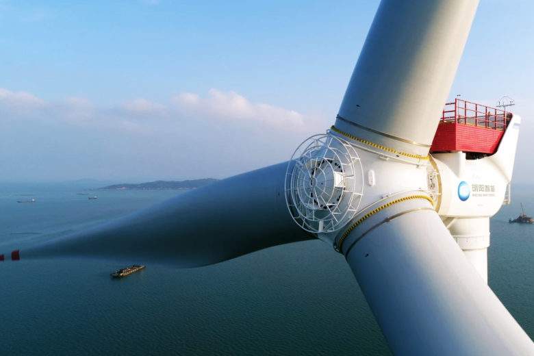 Chine : la plus grandes éoliennes du monde balayera une surface équivalente à 6 terrains de foot