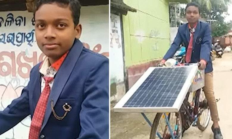 Un jeune garçon a construit seul un vélo électrique solaire filant à 30 km/h