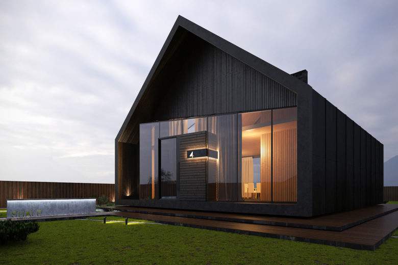 Chalet-2 : une étonnante maison design avec une tour de verre