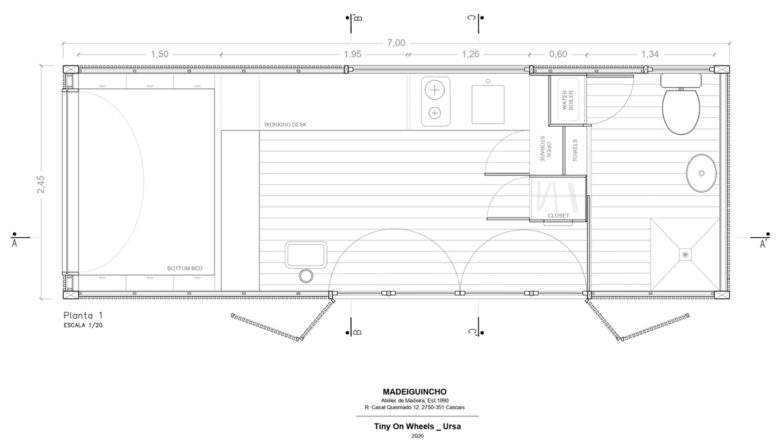 Tiny-House : URSA, une mico-maison sur roues fabriquée au Portugal (avec les plans)