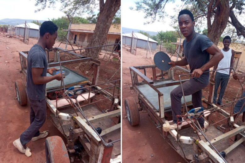Au Ghana, un adolescent a construit une moto électrique en bois