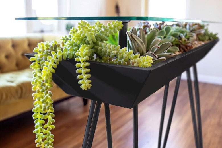 BloomingTables : un meuble pour cultiver un jardin (potager) directement sous la table à manger