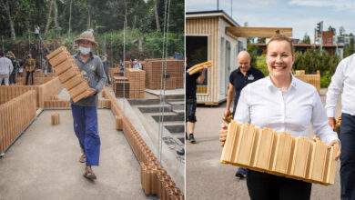 Des briques "LEGO" en matériaux recyclés pour rebâtir en 6 jours les écoles détruites à cause d'un séisme