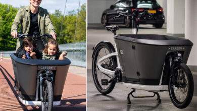 Un vélo cargo spécialement étudié pour les transporter des enfants